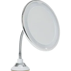 Gifi Aménagement Salle De Bain^Miroir LED grossissant flexible et pivotant fixation ventouse