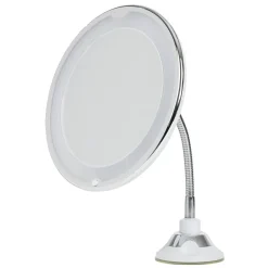 Gifi Aménagement Salle De Bain^Miroir LED grossissant flexible et pivotant fixation ventouse
