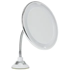 Gifi Aménagement Salle De Bain^Miroir LED grossissant flexible et pivotant fixation ventouse