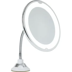 Gifi Aménagement Salle De Bain^Miroir LED grossissant flexible et pivotant fixation ventouse