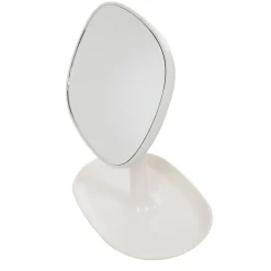 Gifi Aménagement Salle De Bain^Miroir POP blanc sur pied repose bijoux