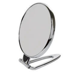 Gifi Aménagement Salle De Bain^Miroir rond sur pied double face grossissant argenté