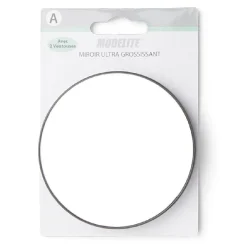 Gifi Aménagement Salle De Bain^Miroir rond ultra grossissant avec 2 ventouses Ø8cm