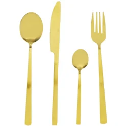 Gifi Ménagère 16 couverts inox doré