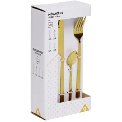 Gifi Ménagère 16 couverts inox doré