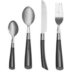 Gifi Ménagère 24 pièces avec support noir blanc