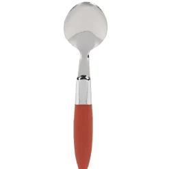 Gifi Ménagère 24 pièces avec support inox manche plastique rouge