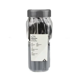 Gifi Ménagère 24 pièces inox manche antidérapant soft touch gris