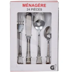 Gifi Ménagère 24 pièces motif pois