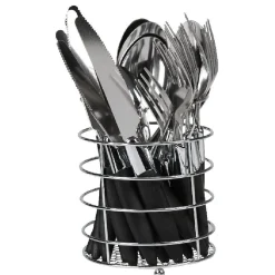 Gifi Ménagère 24 pièces noir