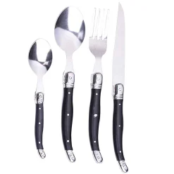 Gifi Ménagère inox manche noir 24 pièces