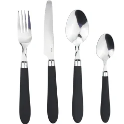 Gifi Ménagère inox manche noir 24 pièces