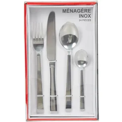 Gifi Ménagère moderne inox 24 pièces