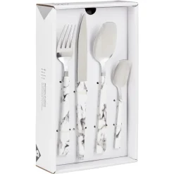 Gifi Ménagère scandinave 24 pièces effet marbre