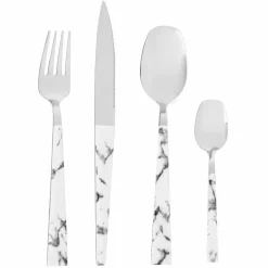 Gifi Ménagère scandinave 24 pièces effet marbre