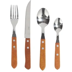 Gifi Ménagère traditionnelle bambou et inox 24 pièces