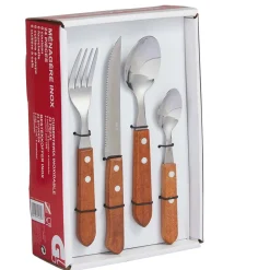 Gifi Ménagère traditionnelle bambou et inox 24 pièces