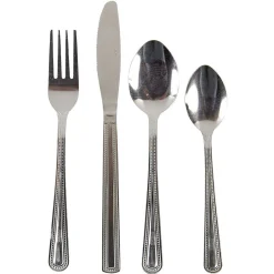 Gifi Ménagère XXL inox 100 pièces avec range couverts plastique