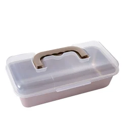 Gifi Moule à cake anti adhérent couvercle de transport 30,4x15,3xH6,2cm