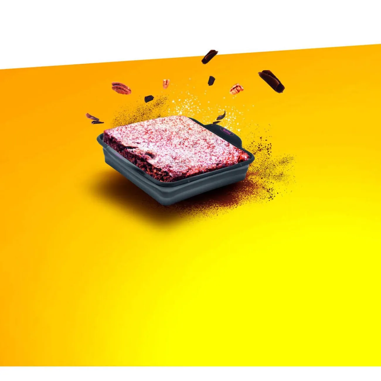 Gifi Moule à cake carré Tefal Crispybake en silicone rétractable