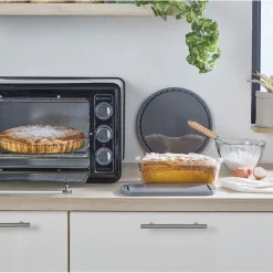 Gifi Moule à cake en verre avec couvercle gris