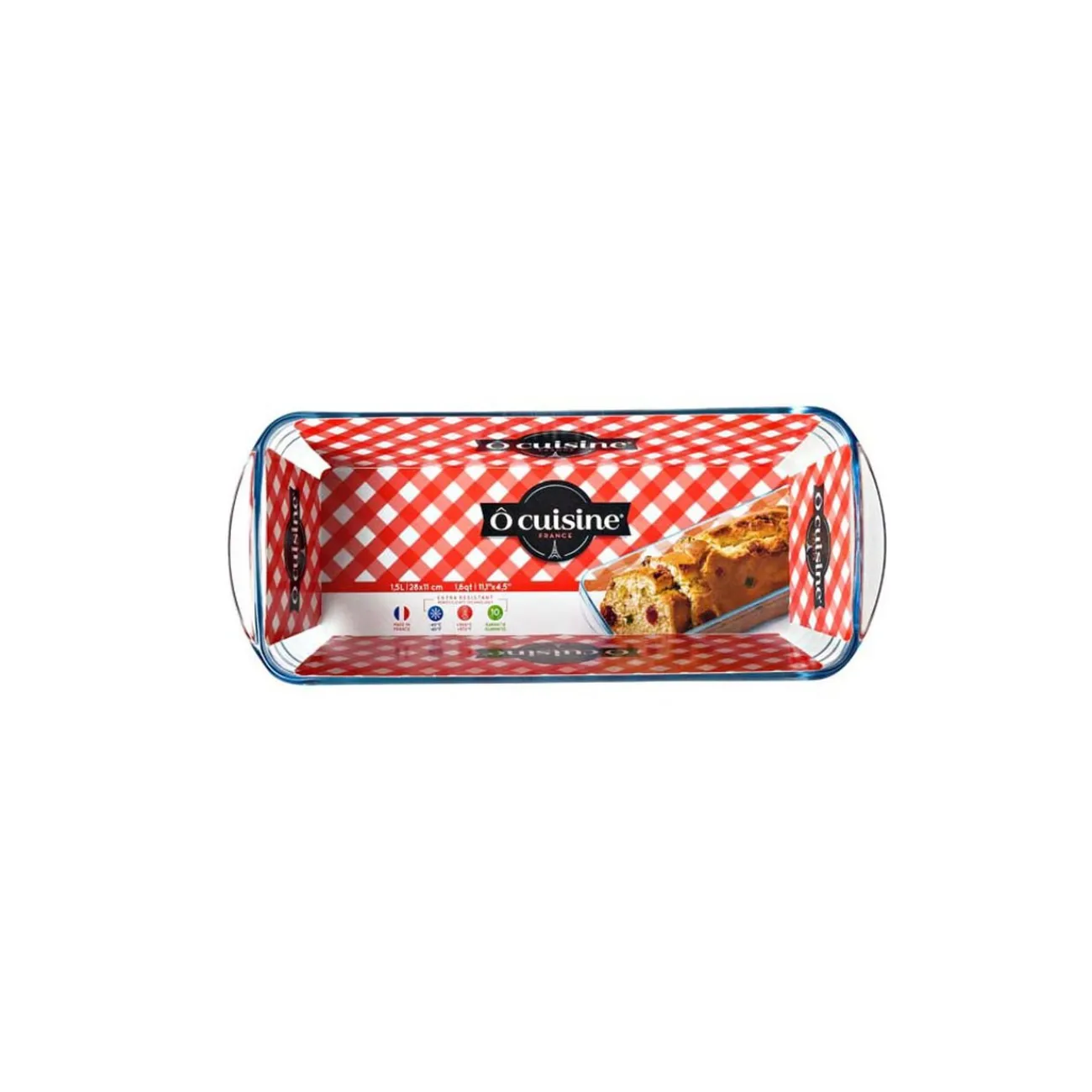 Gifi Moule à cake en verre extra résistant