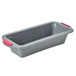 Gifi Moule à cake gris silicone et structure métallique