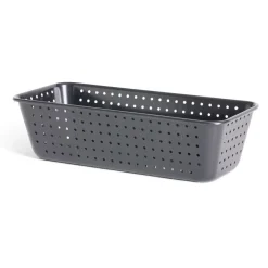 Gifi Moule à cake perforé acier noir 25x7xH2,5cm