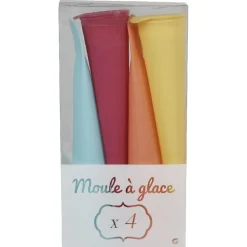 Gifi Moule à glace tube en silicone x4