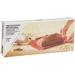 Gifi Moule à gâteau détachable silicone rectangulaire rouge