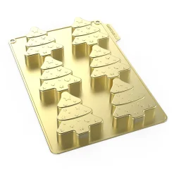 Gifi Moule à gâteau forme sapin de Noël x 6 en silicone
