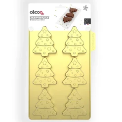 Gifi Moule à gâteau forme sapin de Noël x 6 en silicone