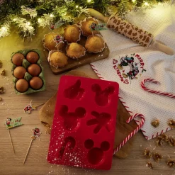 Gifi Moule à gâteau Mickey Disney silicone rouge 29x20xH3cm