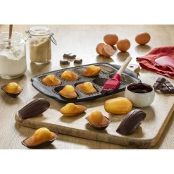 Gifi Moule à madeleines en silicone Tefal 8 pièces