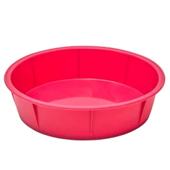 Gifi Moule à manqué rond silicone rose
