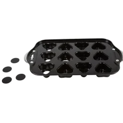 Gifi Moule à muffins coeurs avec fonds amovibles