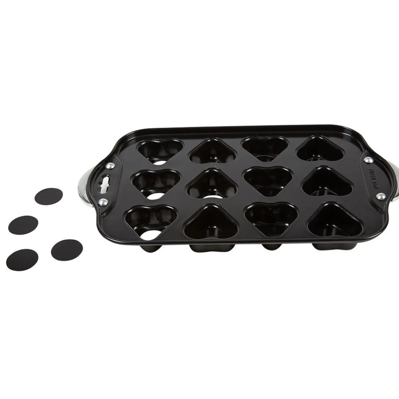 Gifi Moule à muffins coeurs avec fonds amovibles