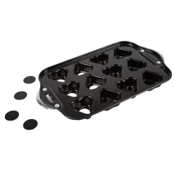 Gifi Moule à muffins coeurs avec fonds amovibles