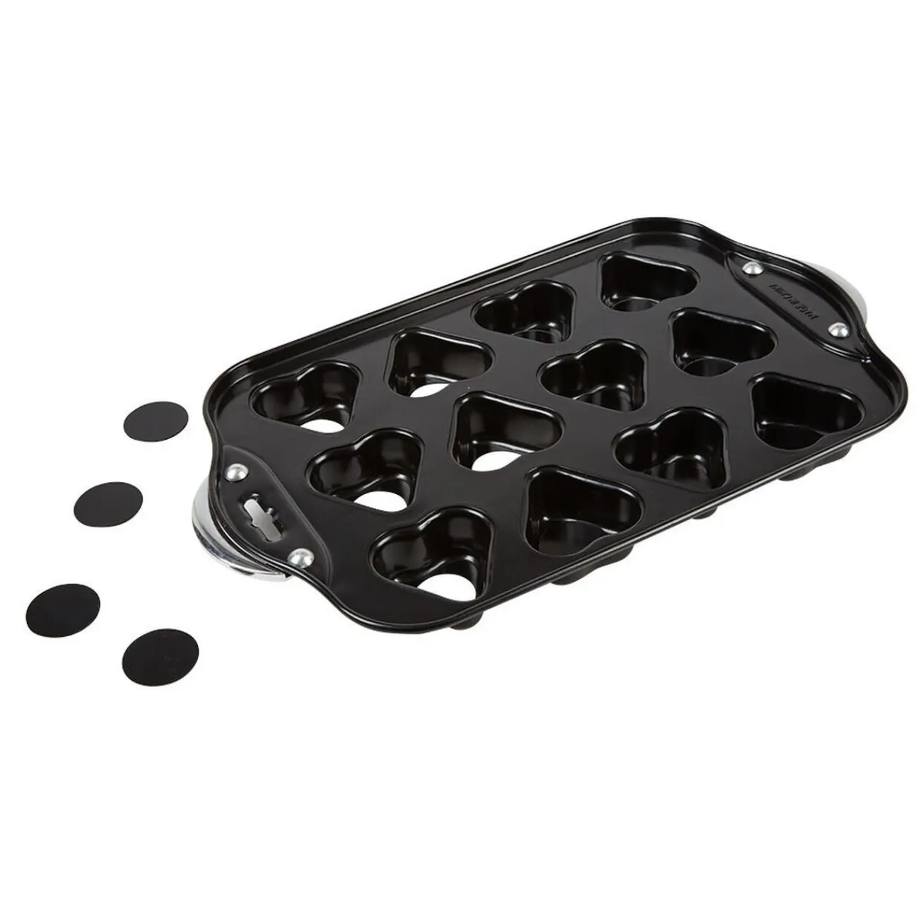 Gifi Moule à muffins coeurs avec fonds amovibles