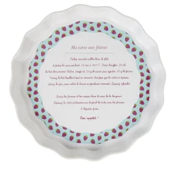 Gifi Moule à tarte céramique blanc multicolore