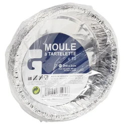 Gifi Moule à tartelette en aluminium diamètre 10cm par 10