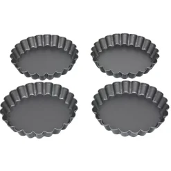 Gifi Moule à tartelette revêtement antiadhésif Ø12cm x4