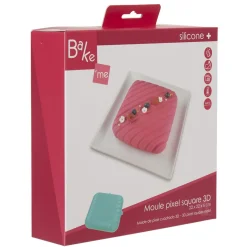 Gifi Moule carré pixel 3D silicone vert