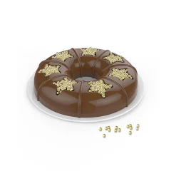 Gifi Moule couronne de Noël surprise étoile silicone doré