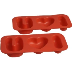 Gifi Moule patisserie en silicone forme coeur Love U x2