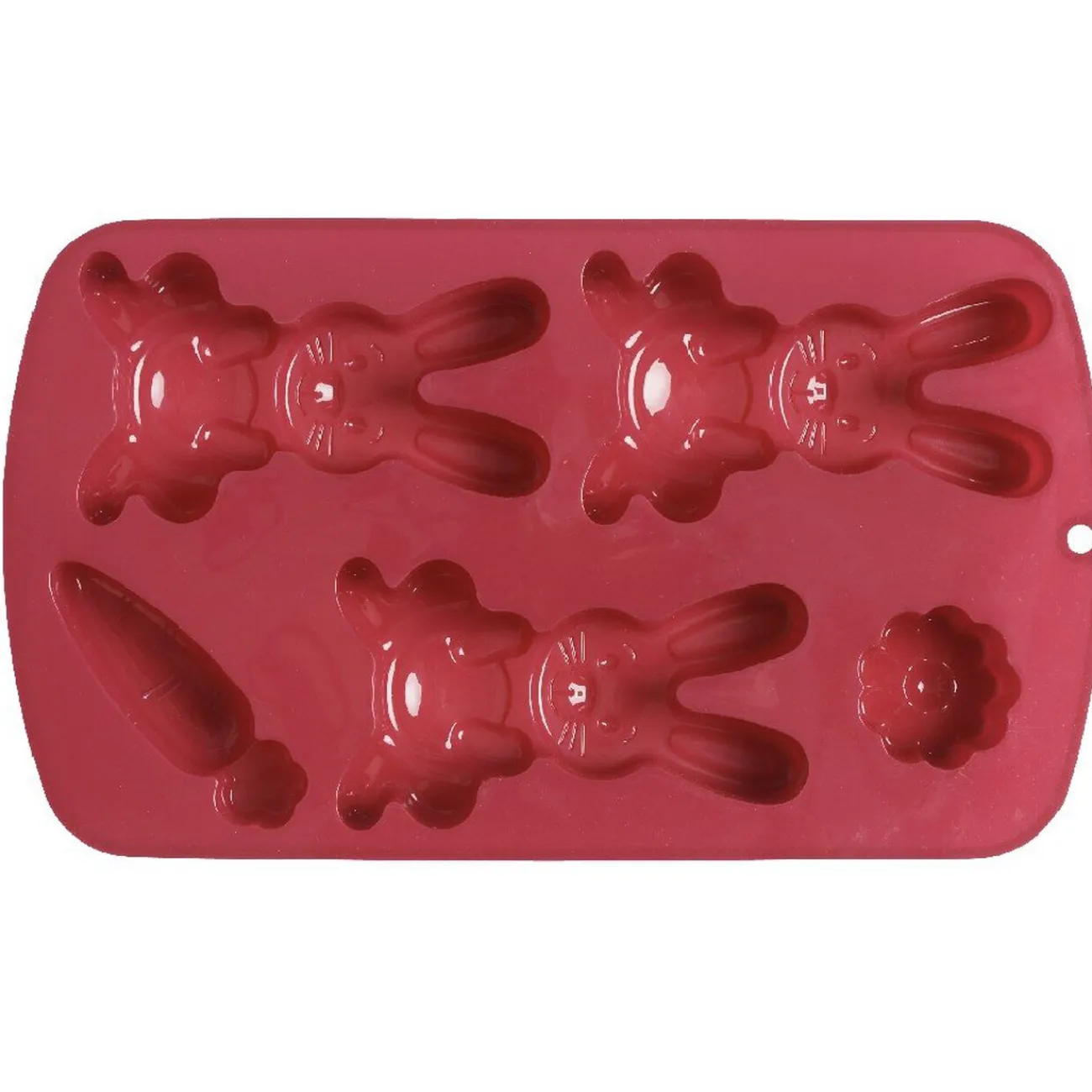 Gifi Moule pour chocolats de pâques 3 lapins fleur et carotte