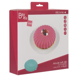 Gifi Moule rond strié 3D silicone vert