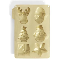 Gifi Moule silicone 6 formes de Noël 27x19xH2cm