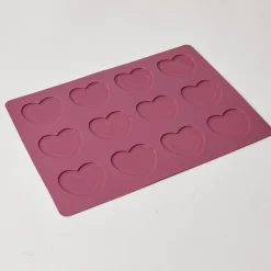 Gifi Moule silicone 12 macarons en forme de coeur