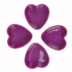 Gifi Moule silicone coeur violet x4